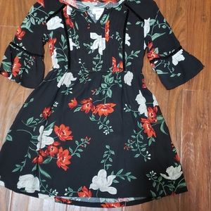 Black floral dress